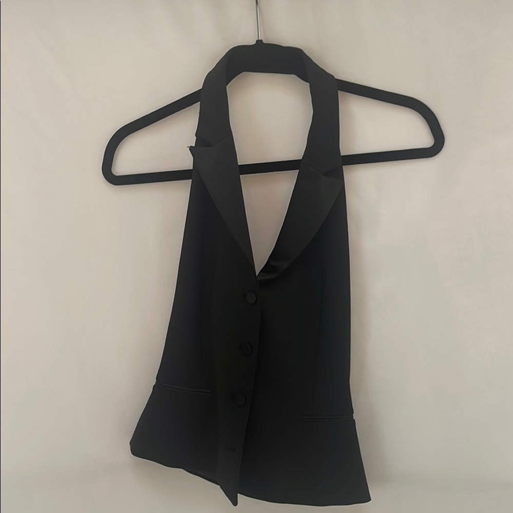 Zara Black Halter Vest